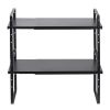 Adjustable Kitchen Cabinet Shelf Organizer, Expandable 2 Tier Cabinet Shelf, Stackable Countertop Organizers and Storage Shelf Risers