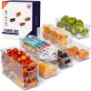 Plastic Pantry Organization and Food Storage Bin – Great Kitchen Organization and Kitchen Storage – Fridge Organizer Bins– 8 Pack