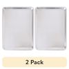 (2 pack) 18" x 13" Aluminum Half Sheet, Rectangular Cookie Baking Sheet Pan