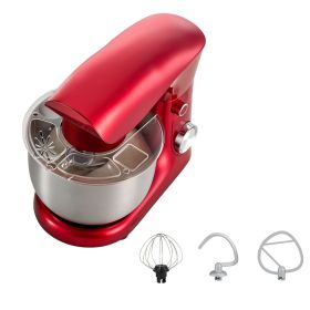 Stand Mixer, 4.4 QT Electric Kitchen Mixer, 300W Dough-Mixer, 10 + Pulse Speeds Tilt-head Food-Mixer with Stainless Steel Bowl, Dough Hook, Whisk