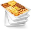 4 pcs Serving Tray for Entertaining, Grilling BBQ Accessories, Serving Platters for Snacks, Fruit