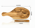 Mediterranean Olive Wood Bread and Butter Serving Board Set with Handcrafted Wooden Knife