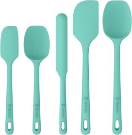 5 Pieces Silicone Spatula Set, Food Grade Rubber Spatula, Upgrade Strong Handle with Ergonomic Grip, Heat Resistant Up to 600°F for Nonstick Cookware