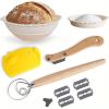 Silicone Bread Proofing Baskets Sourdough Bread Making Kit A 9.8 inch (24.5 cm) Circle Foldable Proofing Bowl Supplies Set High Temperature Resistant