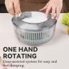 Salad Spinner and Vegetable Chopper Set with 3 Blades, 4.2Qt Large Bowl for Effortless Lettuce Drying, Onion Dicing, and Potato Cutting
