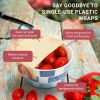 Reusable Soy Wax Food Wraps (Set of 3) - Organic Cotton with Fruit Print