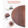 24 in Wood Lazy Susan Turntable, 360Â° Rotation Round Clear Tabletop Rotating Tray, Acacia Wood Dining Table Centerpiece, Smooth and Silent Spin