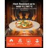 Pizza Stone, 16 in Round Pizza Stone, 0.67" Thick Extra Large Baking-Stone with Rack Stand, 1450 Fahrenheit Heat-Resistant Cooking Stones