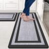 Kitchen Mats Set of 2,Cushioned Anti-Fatigue Non-Skid Rug Sets Ergonomic Comfort Standing Mat for Kitchen, Floor, Office, Sink, Laundry