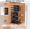 ots and Pans Organizer for under Cabinet, 6-Tier Heavy Duty Pan Pot Organizers inside Cabinet Adjustable 14 to 24.57