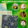 3-Pack Food Wraps with Flower Print, Washable and Reusable