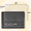 Premium Bakeware Set Non-Stick Mega Cookie Sheet 21x15 Cooling Rack for Cooking Baking Rectangular Shape, Packaging May Vary
