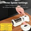 Rechargeable Electric Knife Sharpener with 2-Stage Diamond Abrasives, Portable Home Use Knife Sharpener Electric for Kitchen, Fruit