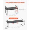 Adjustable Kitchen Cabinet Shelf Organizer, Expandable 2 Tier Cabinet Shelf, Stackable Countertop Organizers and Storage Shelf Risers