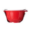 Professional Bowl and Colander Set, Red and White