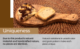 Mediterranean Olive Wood Bread and Butter Serving Board Set with Handcrafted Wooden Knife