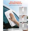 50 Pack White Microfiber Cleaning Cloth, 12 x 12 in Premium Microfiber Towels, Lint-Free and Scratch-Free, Absorbent Cleaning Rags for Car, Household