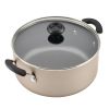 12 Pcs Nonstick Cookware Set with Cooking Tools, Dishwasher Safe, Champagne