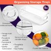 Plastic Pantry Organization and Food Storage Bin – Great Kitchen Organization and Kitchen Storage – Fridge Organizer Bins– 8 Pack