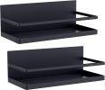 2 Pack Magnetic Spice Rack, Easy to Install on The Side of Refrigerator/Space Saving Kitchen Organization Shelf Organizer for Cabinet