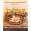 Enameled Cast Iron Dutch Oven, 6 Quart Pot with Lid and Dual Handles, Heavy-Duty Durable Cookware Pan, Oven Induction Compatible up to 500 F