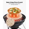 Pizza Stone, 16 in Round Pizza Stone, 0.67" Thick Extra Large Baking-Stone with Rack Stand, 1450 Fahrenheit Heat-Resistant Cooking Stones
