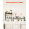 Adjustable Kitchen Cabinet Shelf Organizer, Expandable 2 Tier Cabinet Shelf, Stackable Countertop Organizers and Storage Shelf Risers