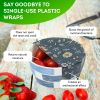 3-Pack Food Wraps with Flower Print, Washable and Reusable