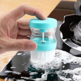 1pc/10pcs; Dish Brush With Soap Dispenser; For Dishes Pot Pan Kitchen Sink Scrubbing; Kitchen Gadgets; Kitchen Stuff; Kitchen Accessories; Home Kitche (Quantity: 10PCS, Color: Blue)