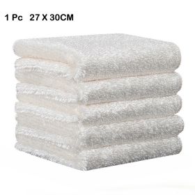 Anti-grease Wiping Rags Kitchen Soft Super Absorbent Bamboo Microfiber Cleaning Cloth Home Washing Dish Kitchen Cleaning Towel (Specification: 1 Pc, Color: 27 x 30CM)