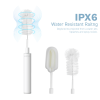 Electric Rechargeable Bottle Cleaning Brush Set with 2 Replacement Brush Heads, Anti-Fingerprint Aluminum Alloy Handheld Cup Washer