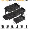 3 Pack Under Sink Organizers,2-Tier Multi-Use Kitchen and Bathroom Organizers and Storage with Sliding Drawers,Bathroom Cabinet Organizer